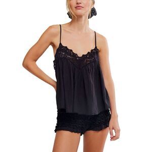 intimately fp -  Women's Woven Lace Cami - Black M Black